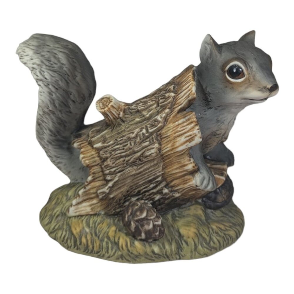Vintage 1986 Homco Masterpiece Porcelain Squirrel Figurine Made In Mexico